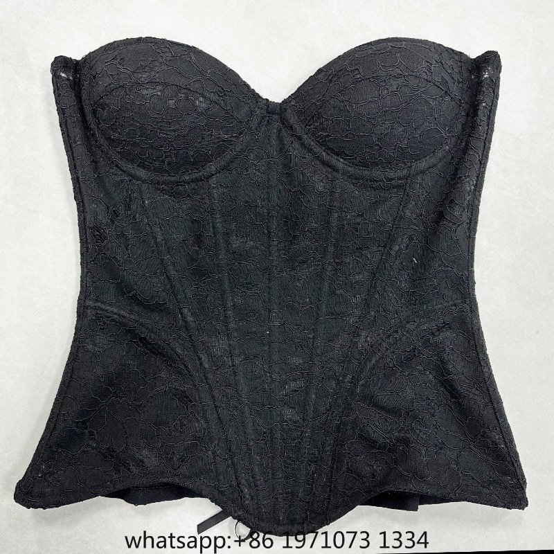 Boning Corset Steel - Corset Feminino de Renda Luxuoso Overbust