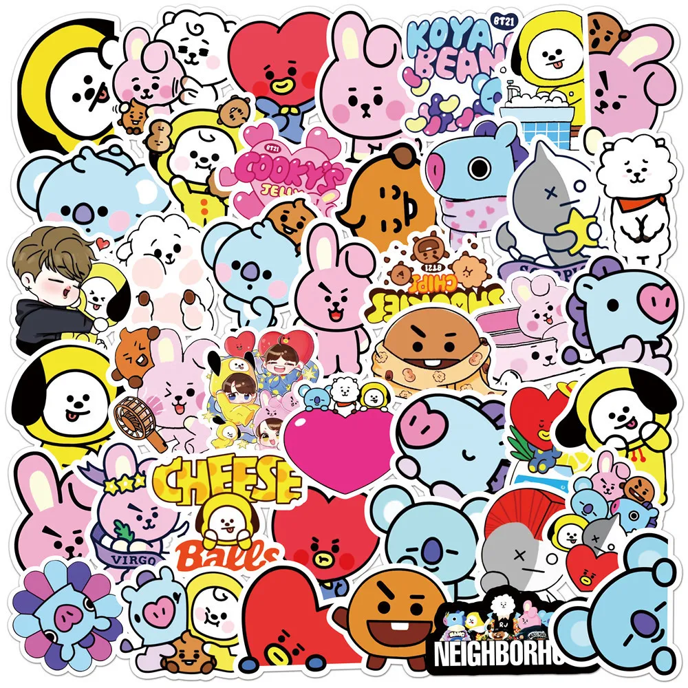 Adesivos Kawaii BT21 para Mala - Evoker Cosplay Prop avaliação e preço
