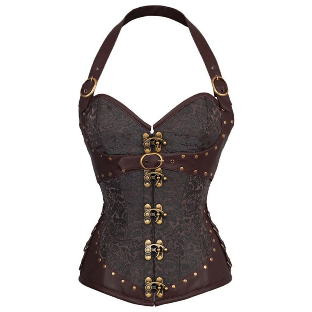 Corset Halter Gótico Retrô Fem - Boning Corset Steel avaliação e preço